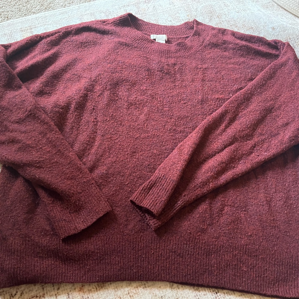 H&M burgundy knit sweater